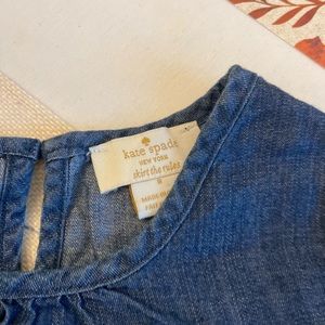 Little girls denim cold shoulder dress by Kate Spade